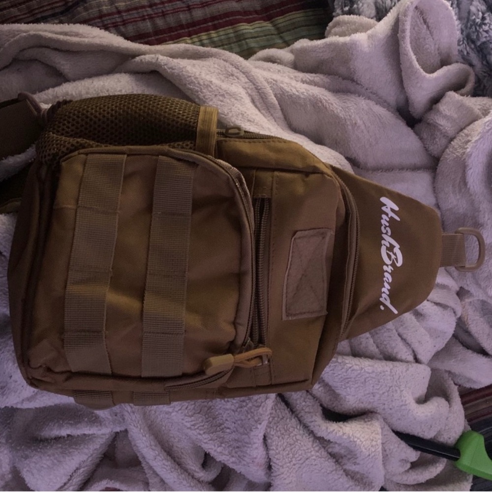 Sick bag goes on on back or stomach
